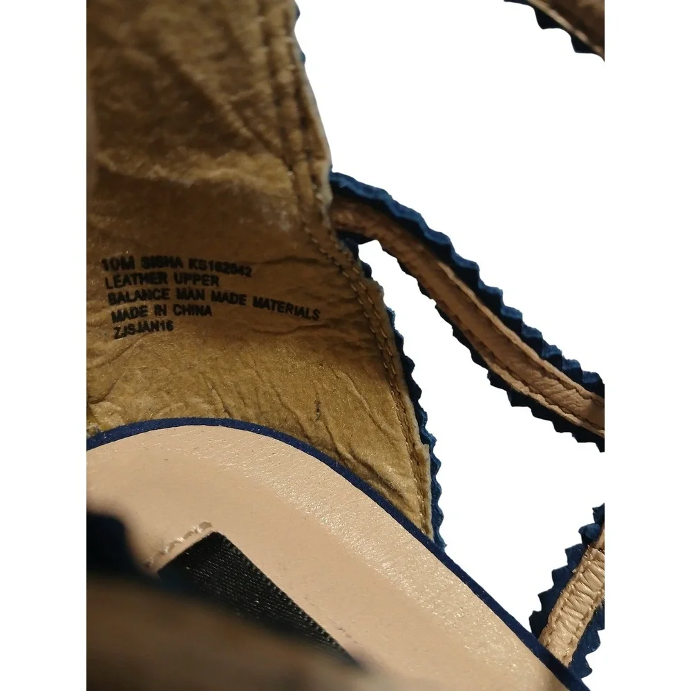 Kensie Teal Suede Studded Gladiator‎ Wedge Sandals Women's Size 10M